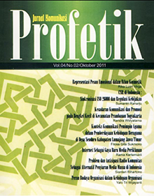 Publikasi: CSR di Indonesia: Sinkronisasi ISO 26000 dan Regulasi Kebijakan_Jurnal Komunikasi Profetik (2011)