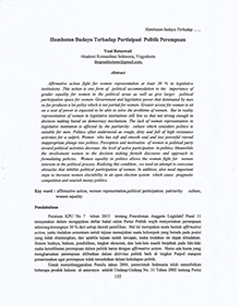 Publikasi: Hambatan Budaya Terhadap Partisipasi Perempuan